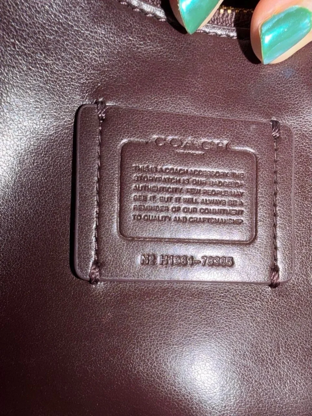 coach tabby burgundy leather